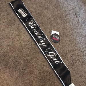 Birthday Girl Sash and Button